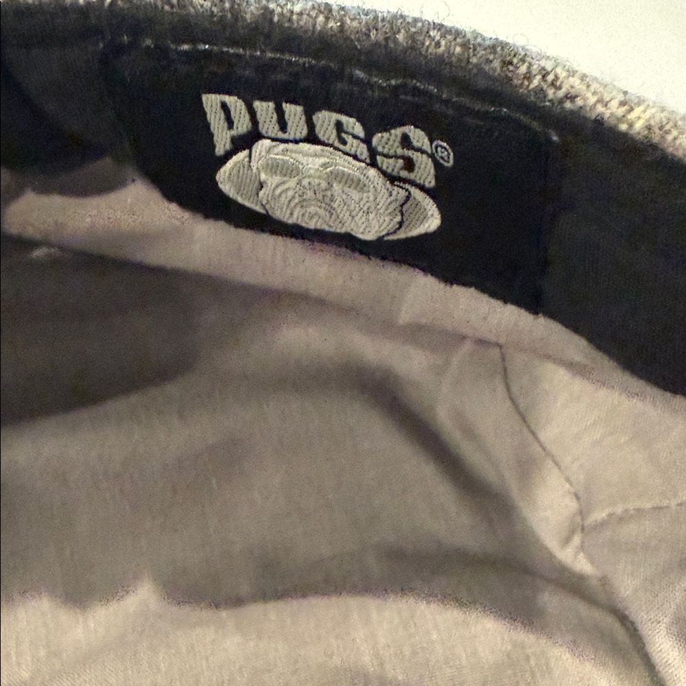 Pugs Women's Cadet Cap Hat Gray Plaid Wool Blend - Picture 4 of 5